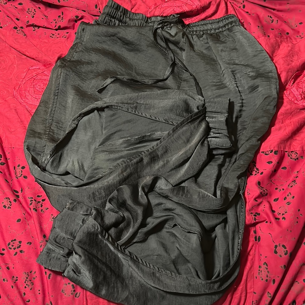 Black Satin Sleepwear, Size S